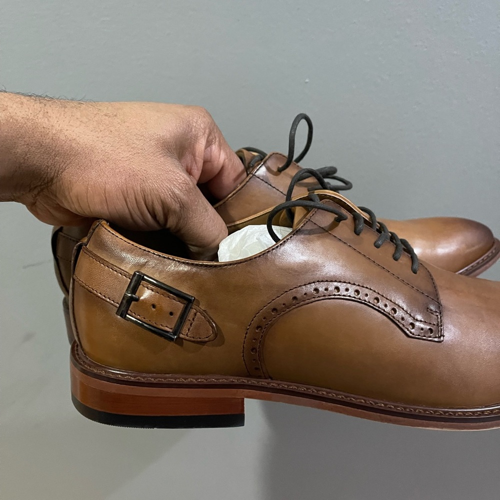 Brand New Bar III Sean Lace-up shoes Tan Sz 10.5 - Picture 1 of 14
